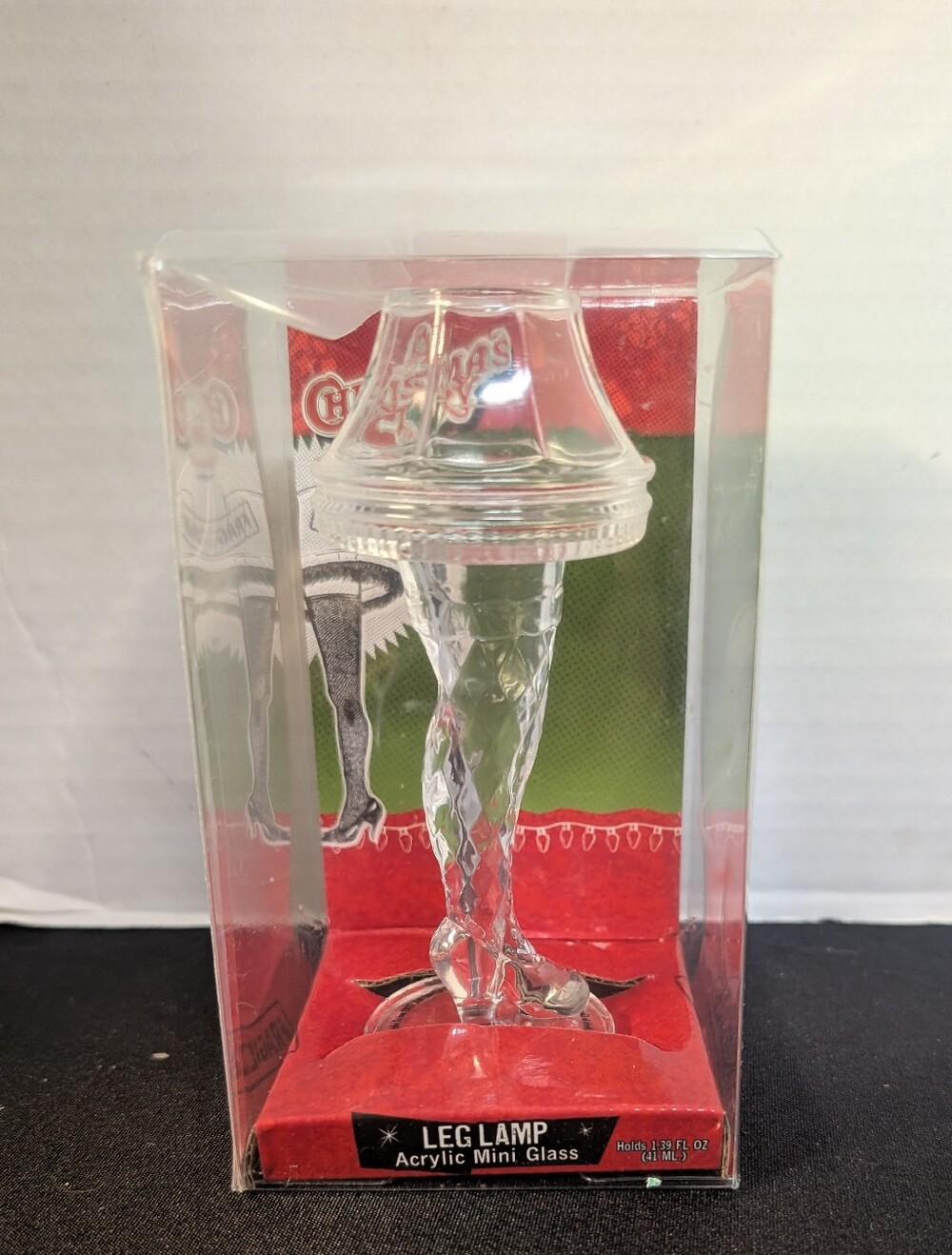 New In Box A Christmas Story Acrylic Mini Shot Glass Leg Lamp Bar Accessories